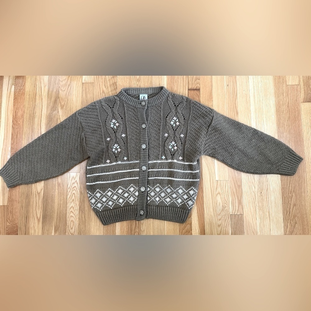 Vintage Sweater Cottagecore Oversized Jumper Heavyweight XXL Embroidered Floral - Picture 1 of 8